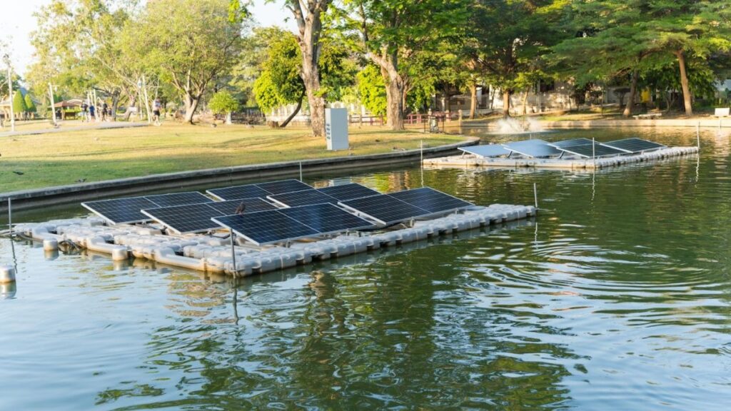 Example of a floating solar system