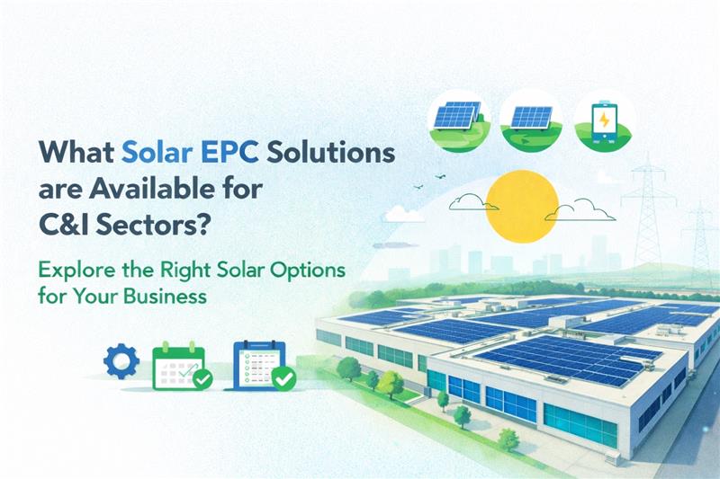 Solar EPC Solutions available for commercial and industrial sectors.