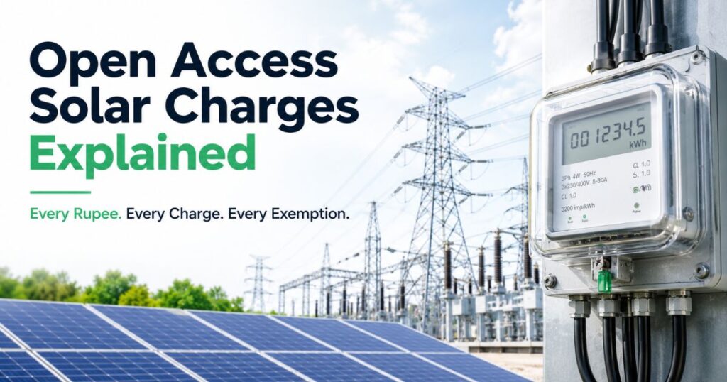 open access solar charges India explained wheeling CSS banking 2026