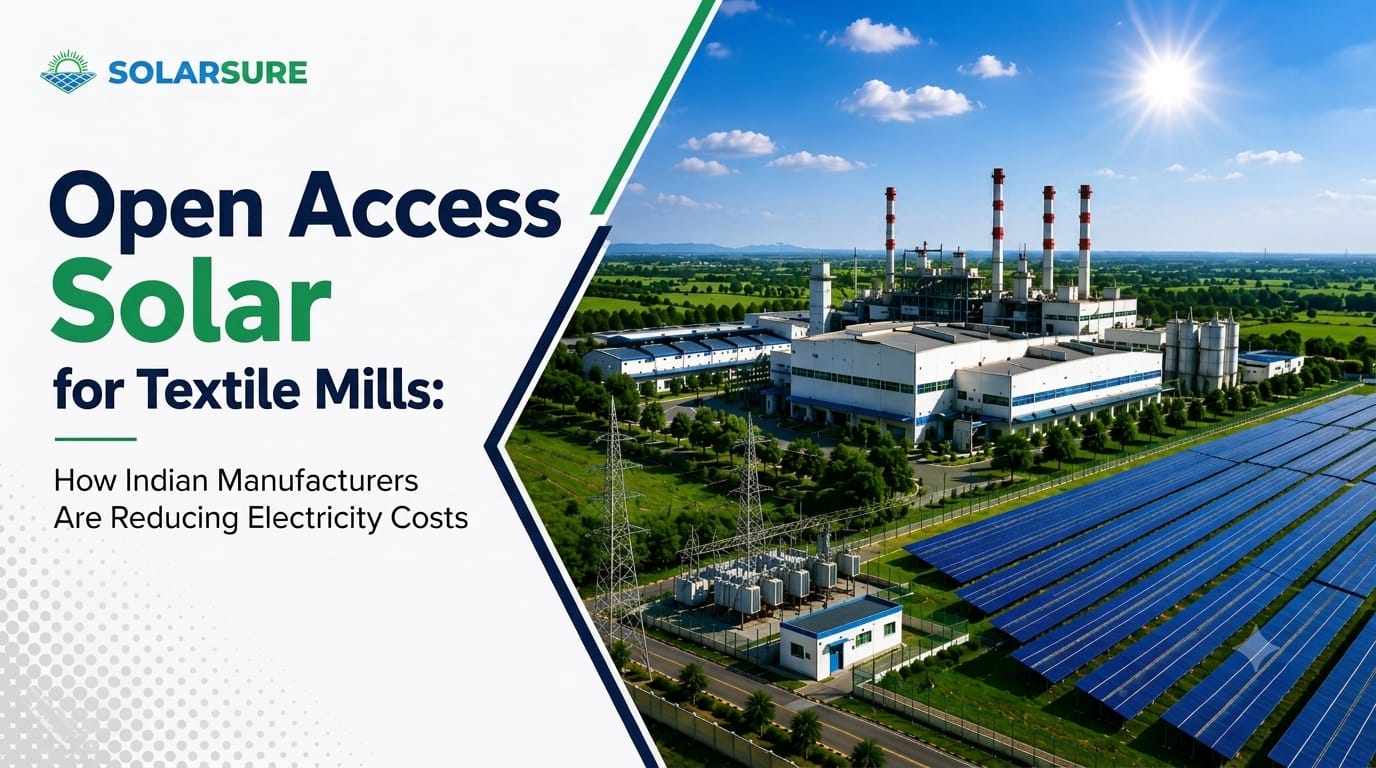 Open Access Solar for Textile Mills - Industrial textile factory powered by solar energy to reduce electricity costs in India
